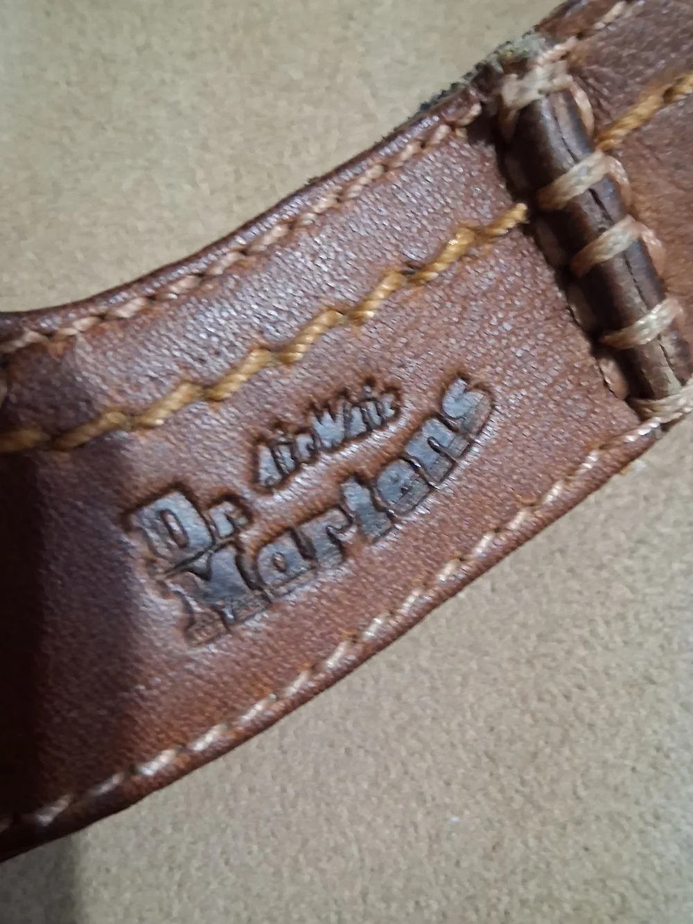 Dr. Martens Brown Leather Men's Flip-Flop Sandals